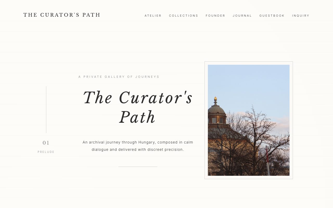 The Curator’s Path homepage